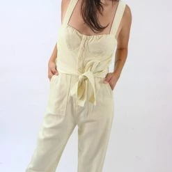 Wholesale 🥰 Fore 👩 women Easy Go Button Front Straight Leg Belted Jumpsuit in Cream 😍 -Deals ILIA Beauty Store 07085bae4b9e44f1935796c5caba6460 1080x