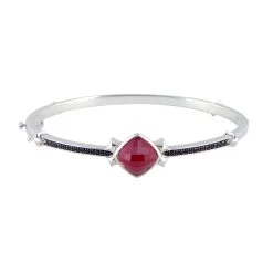 Outlet ๐ women Stephen Webster Superstud Silver Black Sapphire Coral and Quartz Bangle Bracelet โญ