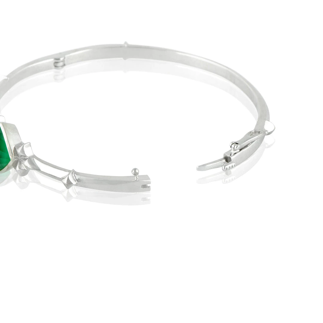 Deals ๐ women Stephen Webster Silver Chrysoprase and Quartz Bangle Bracelet โญ 3 Deals ๐ women Stephen Webster Silver Chrysoprase and Quartz Bangle Bracelet โญ - Image 3