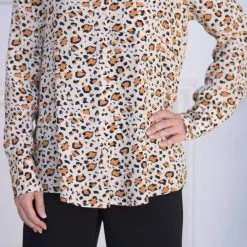 Cheapest ⭐ Velvet Heart 👩 women Olivine Leopard Blouse in Beige Leopard 👏