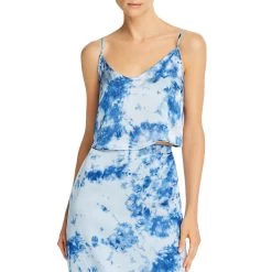 Budget 😀 Fore 👩 Womens V Neck Tie Dye Crop Top ⭐