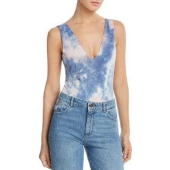 Best deal ⭐ Fore 👩 Womens Tie-Dye Plunge Bodysuit 🥰