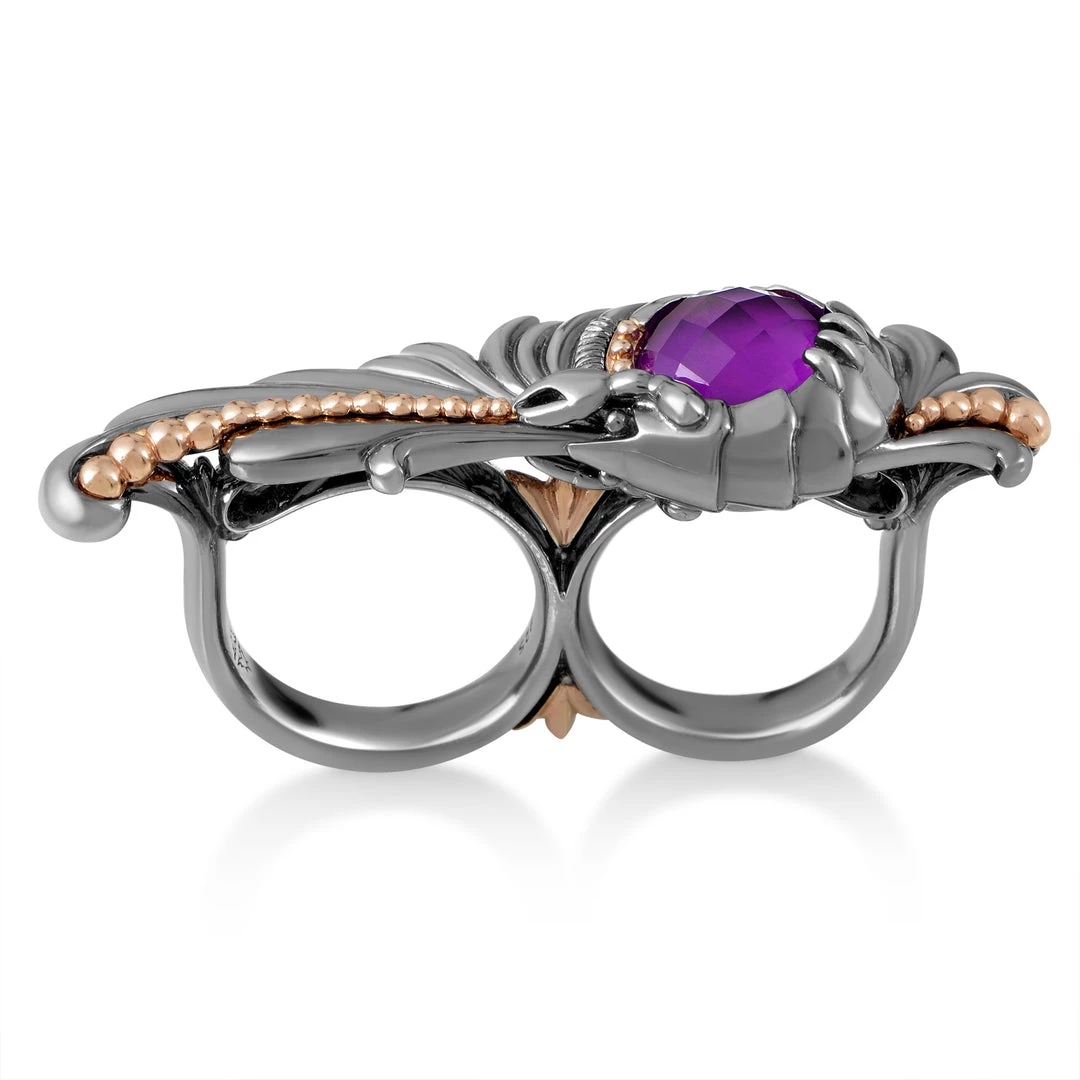 Wholesale โจ women Stephen Webster Jewels Verne Sterling Silver Sugilite & Quartz Two-Finger Ring ๐ 2 Wholesale โจ women Stephen Webster Jewels Verne Sterling Silver Sugilite & Quartz Two-Finger Ring ๐ - Image 2