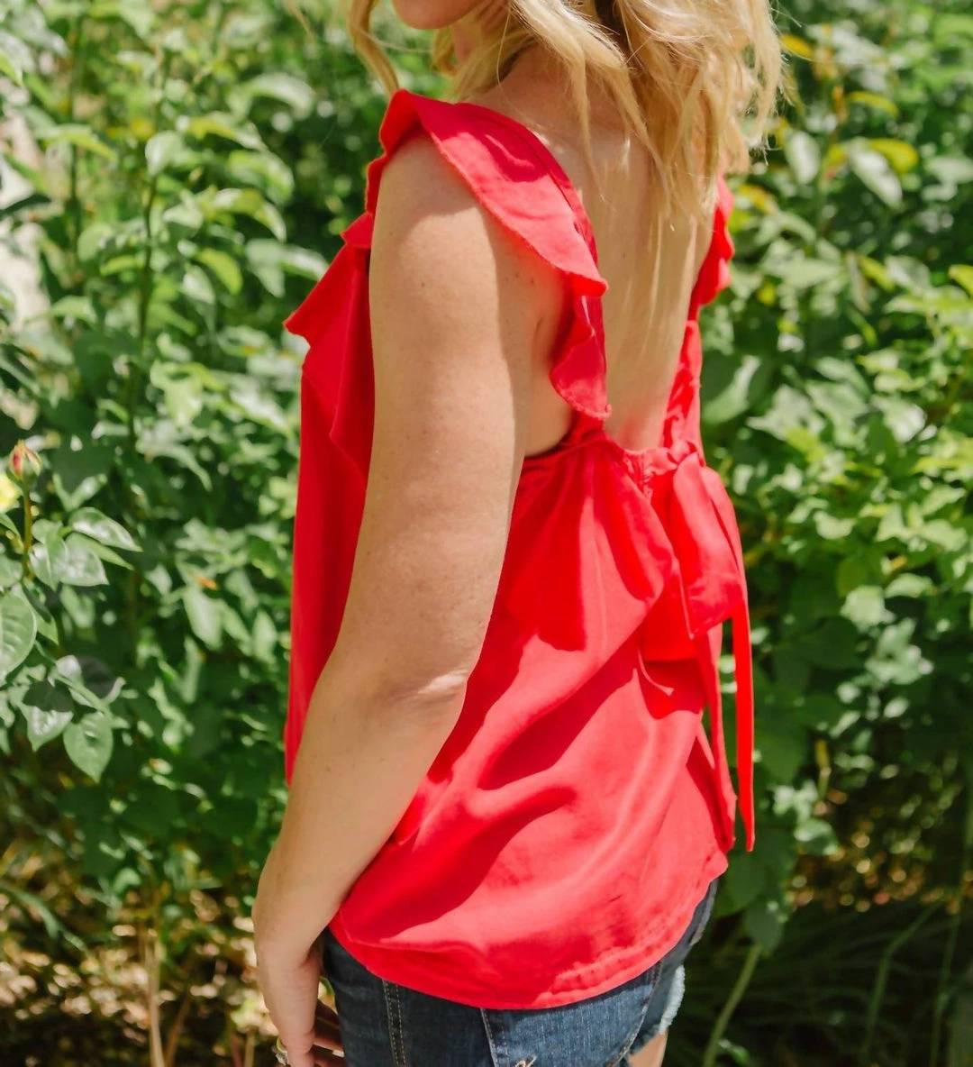 Buy π₯° Velvet Heart π© women Salem Ruffle Tank in Red π₯° 2 Buy π₯° Velvet Heart π© women Salem Ruffle Tank in Red π₯° - Image 2