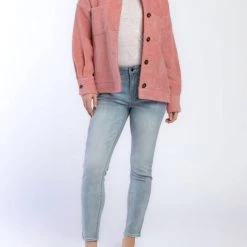 Wholesale 🛒 Velvet Heart 👩 women Carmina High Impact Shacket in Ash Rose 🔥