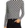 New 😉 Fore 👩 Womens Checkered Turtleneck Pullover Top 😀