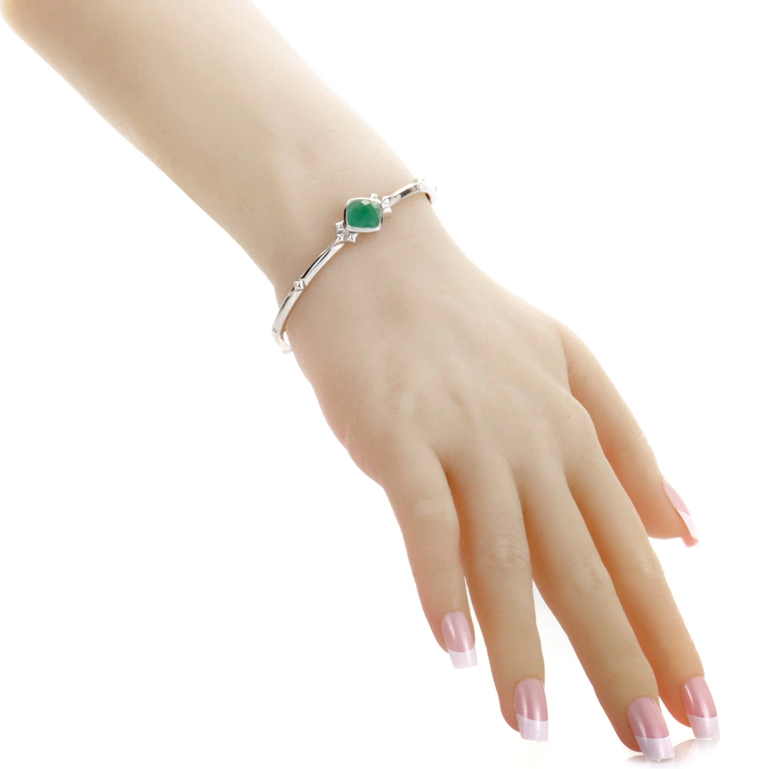 Best deal ๐ women Stephen Webster Superstud Silver Quartz and Chrysoprase Bangle Bracelet ๐ 2 Best deal ๐ women Stephen Webster Superstud Silver Quartz and Chrysoprase Bangle Bracelet ๐ - Image 2