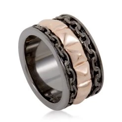 Cheapest 🎁 women Stephen Webster Alchemy in the UK Mens Rose Gold Plated Silver Band Ring 😍