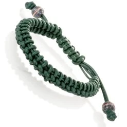 New ⭐ women Stephen Webster No Regrets Unisex Green Leather and Gold Tone Silver Bracelet 🎉