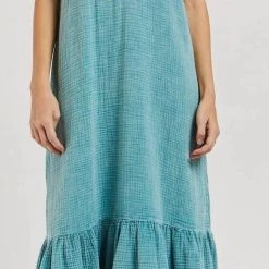 Best Pirce 💯 Velvet Heart 👩 women ADELE TANK MIDI 👗 DRESS in Dirty Mint 😍