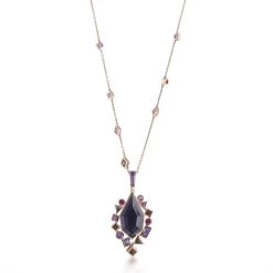 Deals 😉 women Stephen Webster Goldstruck 18K Rose Gold Multi-Gemstone Pendant Necklace 😀
