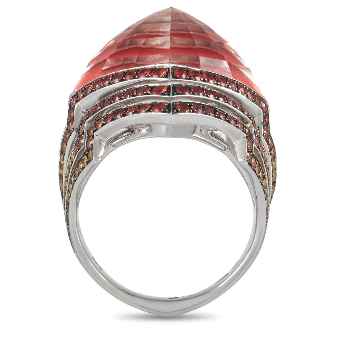 Hot Sale ๐ women Stephen Webster Lady Stardust 18K White Gold Pink Opal Quartz and Sapphire Zigzag Ring โญ 2 Hot Sale ๐ women Stephen Webster Lady Stardust 18K White Gold Pink Opal Quartz and Sapphire Zigzag Ring โญ - Image 2