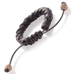 Cheapest 🛒 women Stephen Webster No Regrets Woven Leather and Rose Gold Tone Silver Bracelet 🔥
