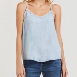 Best Pirce 🧨 Velvet Heart 👩 women Victory Frayed Cami in Catalina Sky ⭐
