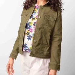 Cheap 👍 Habitat 👩 women Camille Jacket in Olive 🧨