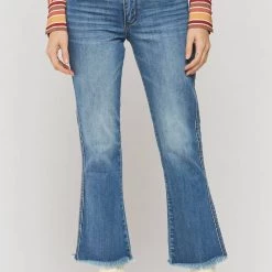 Best Pirce 🔥 Velvet Heart 👩 women Doria Place Mid-Rise Cropped Flare in Placer ✔️