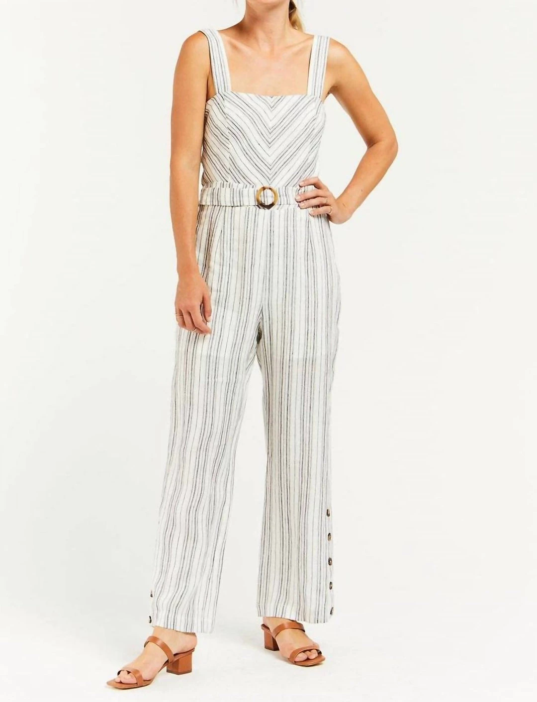 Outlet โค๏ธ Velvet Heart ๐ฉ women Savannah Linen Jumpsuit in Black Stripe ๐งจ 1 Outlet โค๏ธ Velvet Heart ๐ฉ women Savannah Linen Jumpsuit in Black Stripe ๐งจ