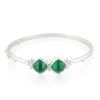 Deals 👍 women Stephen Webster Silver Chrysoprase and Quartz Bangle Bracelet ⭐