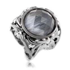 Best Sale ๐ women Stephen Webster Les Dents de la Mer Sterling Silver Cat's Eye and Quartz Ring โญ