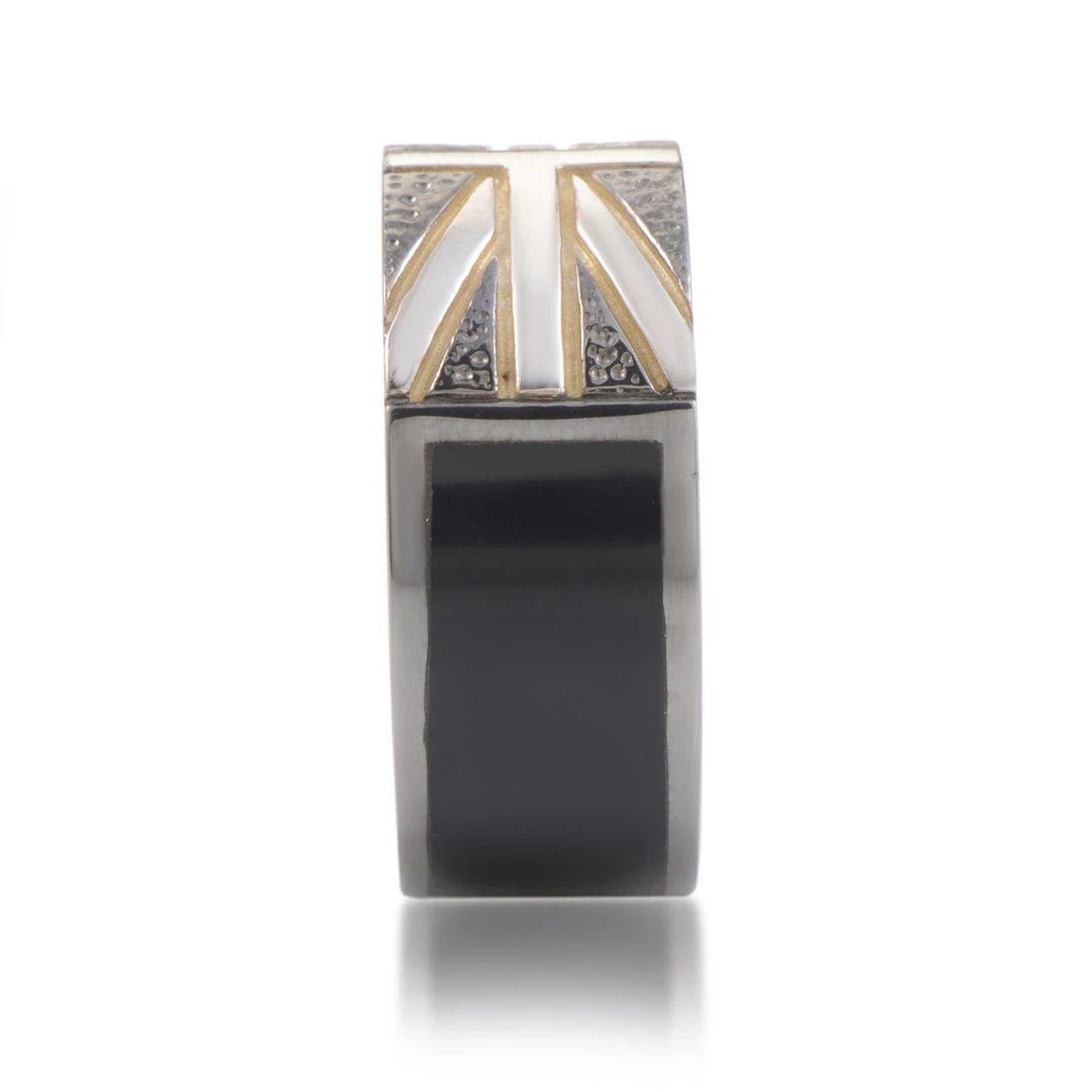 Buy 🌟 women Stephen Webster Alchemy in the UK Sterling Silver Onyx Union Jack Ring 🔥 3 Buy 🌟 women Stephen Webster Alchemy in the UK Sterling Silver Onyx Union Jack Ring 🔥 - Image 3