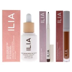 Brand new ❤️ ILIA Beauty Kit by ILIA Beauty for 👩 Women - 3 Pc Kit 0.16oz True Skin Serum Concealer - SC6.5 Cayenne, 0.01oz Clean Line Gel Liner - Dusk, 1oz Super Serum Skin Tint Foundation SPF 40 - ST8 Shela 🧨