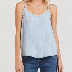 Coupon 😉 Velvet Heart 👩 women Victory Frayed Cami in Catalina Sky 🧨