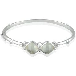 Best deal 🥰 women Stephen Webster Superstud Silver 👩 Mother of Pearl and Quartz Bangle Bracelet 🎁