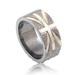 Buy ๐ women Stephen Webster Alchemy in the UK Sterling Silver Onyx Union Jack Ring ๐ฅ