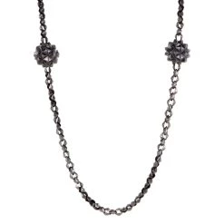 Deals 🛒 Stephen Webster Superstud 👩 Womens Blackened Silver Long Sautoir Necklace 🤩