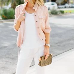 Best Pirce ๐ฅฐ Velvet Heart ๐ฉ women Risley Jacket in Misty Rose ๐