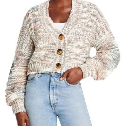 Budget ⌛ Fore 👩 Womens Button Up Open Stitch Cardigan Sweater 🎉