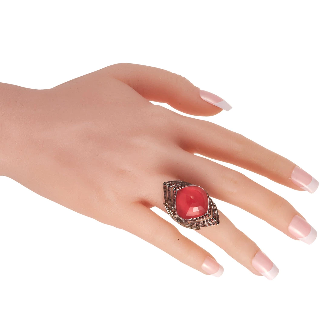 Hot Sale ๐ women Stephen Webster Lady Stardust 18K White Gold Pink Opal Quartz and Sapphire Zigzag Ring โญ 6 Hot Sale ๐ women Stephen Webster Lady Stardust 18K White Gold Pink Opal Quartz and Sapphire Zigzag Ring โญ - Image 6