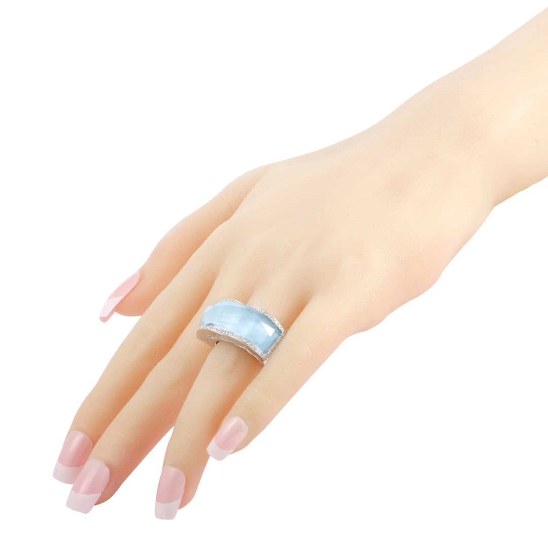 Top 10 π women Stephen Webster Crystal Haze 18K White Gold Diamond Turquoise and Clear Quartz Cocktail Ring 𧨠4 Top 10 π women Stephen Webster Crystal Haze 18K White Gold Diamond Turquoise and Clear Quartz Cocktail Ring 𧨠- Image 4
