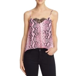 Cheap ✔️ Fore 👩 Womens Snake Print V-Neck Camisole Top 😍