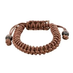 Flash Sale 😉 women Stephen Webster No Regrets Silver Tipped Woven Leather Brown Bracelet ⭐