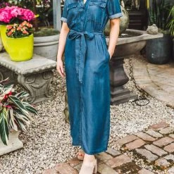 Cheap 🥰 Velvet Heart 👩 women Jem Denim 👕 Shirt 👗 Dress in Blue 🧨