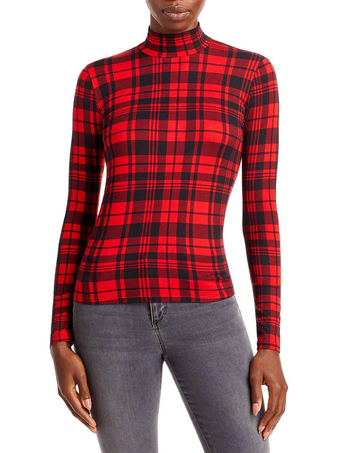 Outlet 😍 Fore 👩 Womens Plaid Pullover Turtleneck Top ❤️ 1 Outlet 😍 Fore 👩 Womens Plaid Pullover Turtleneck Top ❤️