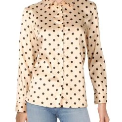 Brand new 😍 Velvet Heart 👩 Womens Satin Polka Dot Blouse 🌟