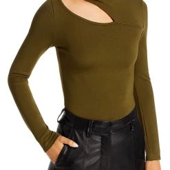 Buy 😀 Fore 👩 Womens Cut Out Embellished Turtleneck Top 🥰