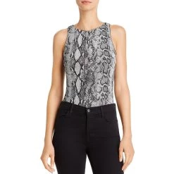 Top 10 😍 Fore 👩 Womens Snake Print Sleeveless Bodysuit 👏