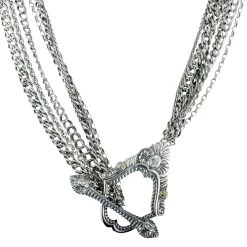 Promo ๐ฏ women Stephen Webster Jewels Verne Sterling Silver Yellow Gold Plated Shark Jaw Toggle Necklace โญ