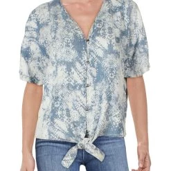 Flash Sale 🛒 Velvet Heart Annabelle 👩 Womens Surplice Button-Up Blouse 💯