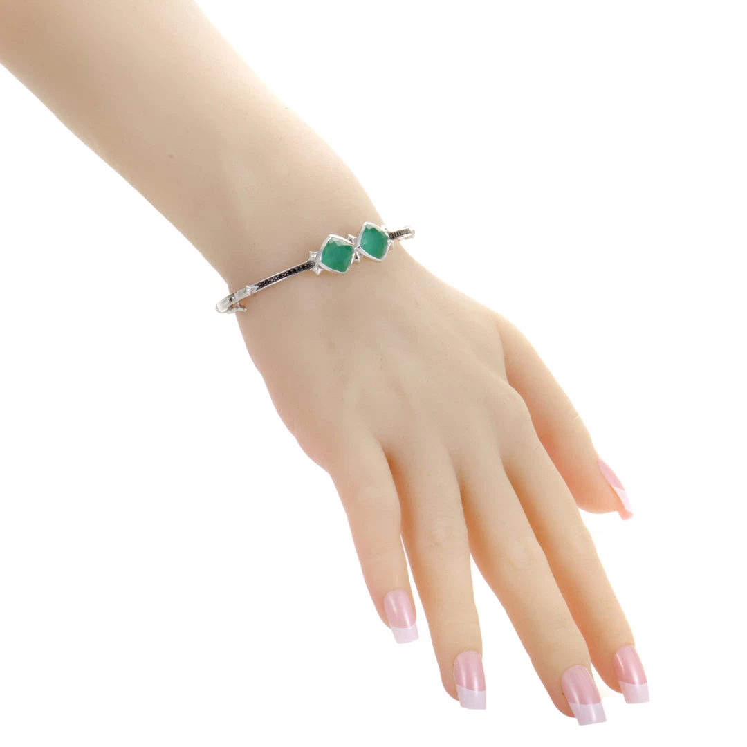 Cheap ๐ women Stephen Webster? Superstud Silver Black Sapphire Quartz and Chrysoprase Bangle ๐ 2 Cheap ๐ women Stephen Webster? Superstud Silver Black Sapphire Quartz and Chrysoprase Bangle ๐ - Image 2