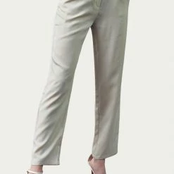 Cheap 🌟 Fore 👩 women Pleated High-Rise Linen-Blend Pant in Oatmeal 💯