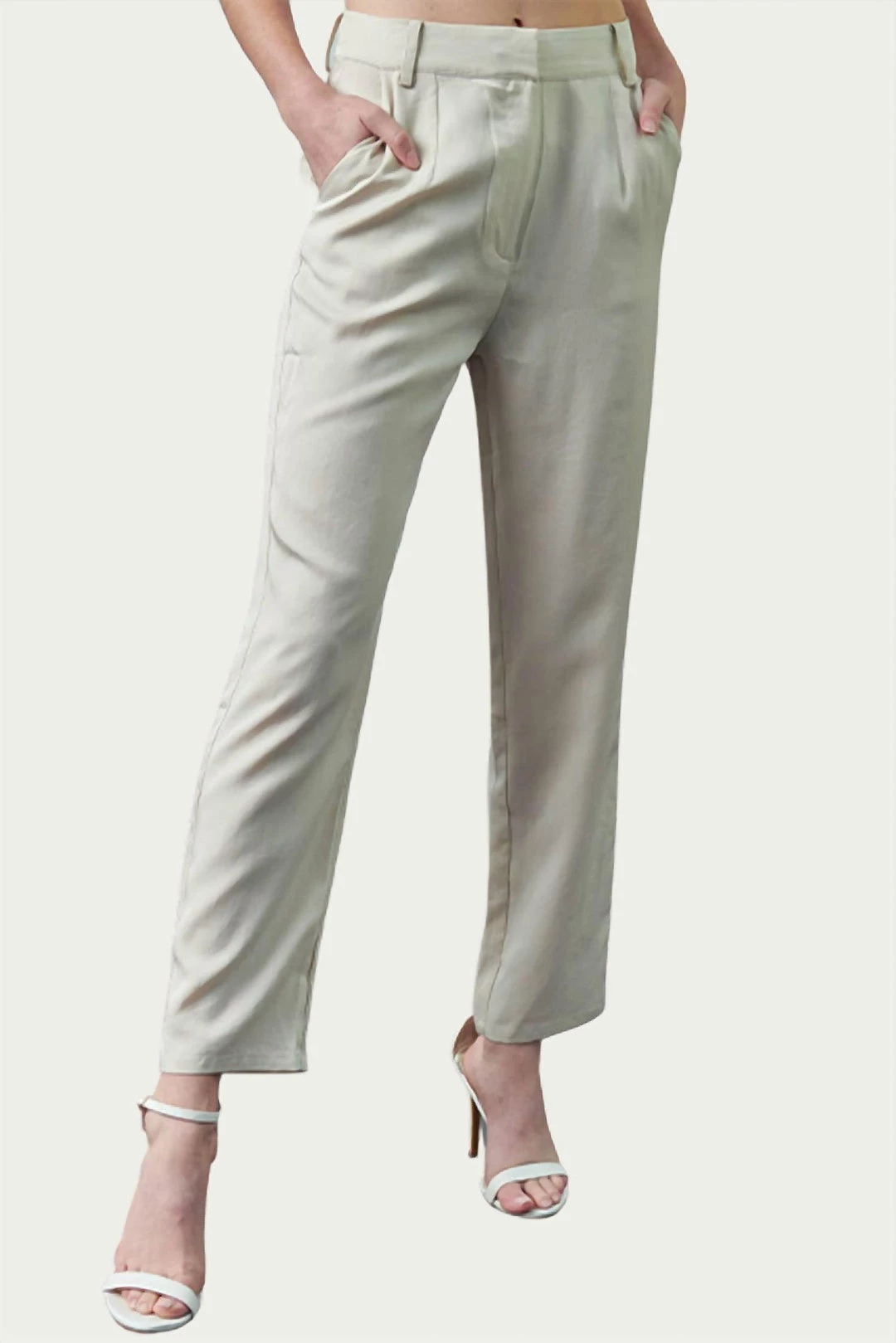 Cheap 🌟 Fore 👩 women Pleated High-Rise Linen-Blend Pant in Oatmeal 💯 1 Cheap 🌟 Fore 👩 women Pleated High-Rise Linen-Blend Pant in Oatmeal 💯