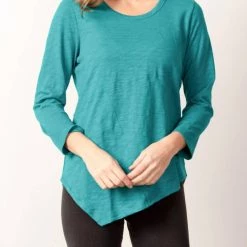 Best reviews of ๐ Habitat ๐ฉ women Pebble Solid V-Neck Top in Jade ๐ฏ