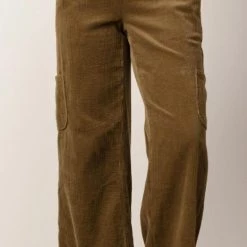 Cheapest ✔️ Habitat 👩 women Cord Arty Pocket Pant - 45174 in Olive 🛒