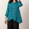 Hot Sale ✔️ Habitat 👩 women Pieced Tunic - 30626 in Teal 👍