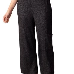 Promo 🛒 Habitat 👩 women Super Soft Fleece Cargo Pocket Pant in Black 😉